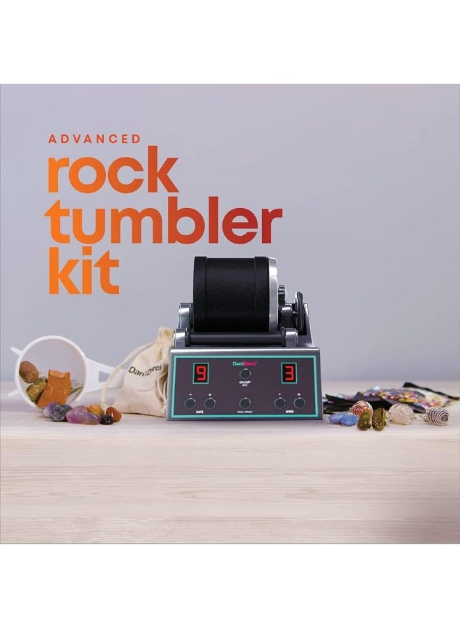 Advanced Professional Rock Tumbler Kit - with Digital 9-Day Polishing Timer & 3 Speed Settings - Turn Rough Rocks into Beautiful Gems : Great Science & STEM Gift for Kids All Ages : Geology Toy