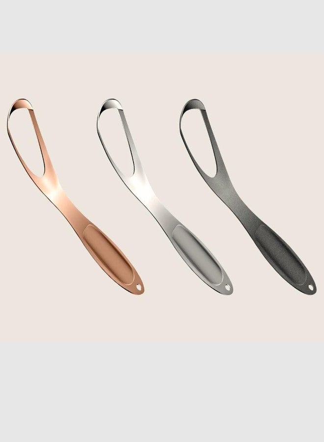 AARAM Tongue Scraper Bell shaped for Adults and Kids, High Grade Stainless Steel Tongue Cleaner (1-Pack), Professional Oral Hygiene Tool to Eliminate Bad Breath in Seconds Black - Image 3