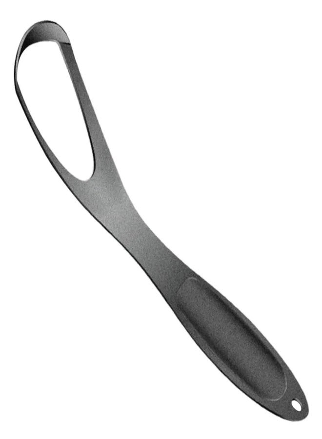 AARAM Tongue Scraper Bell shaped for Adults and Kids, High Grade Stainless Steel Tongue Cleaner (1-Pack), Professional Oral Hygiene Tool to Eliminate Bad Breath in Seconds Black - Image 1