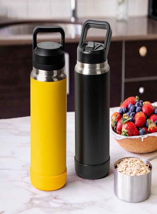 غطاء سيليكون من ديوميبو لزجاجات المياه YETI سعة 26 أونصة و Owala Twist و FreeSip و Flip سعة 32 أونصة، غطاء سيليكون سفلي لزجاجة المياه YETI Rambler سعة 26 أونصة (أسود) - Image 5