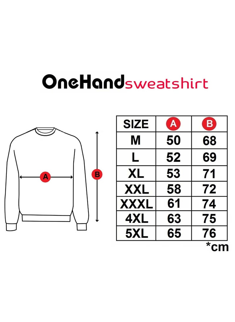 OneHand - OneHand Basic Casual Sweatshirt Cotton - Black - Image 1