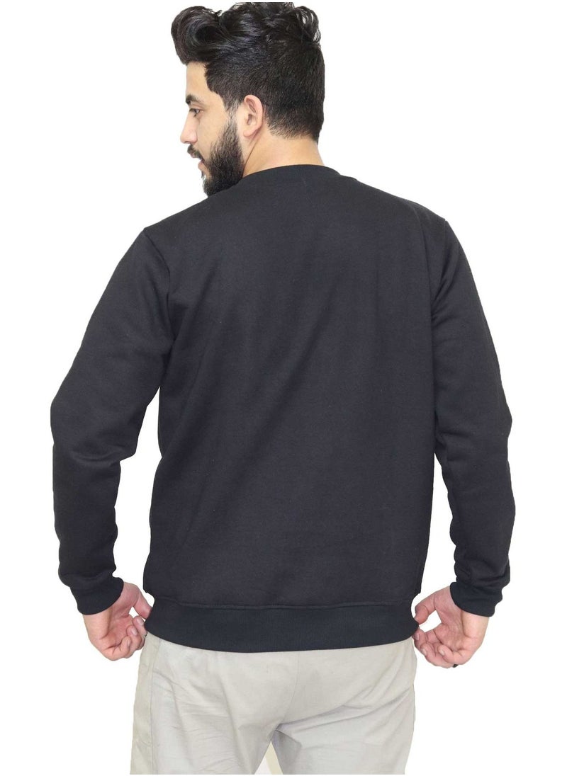 OneHand - OneHand Basic Casual Sweatshirt Cotton - Black - Image 1