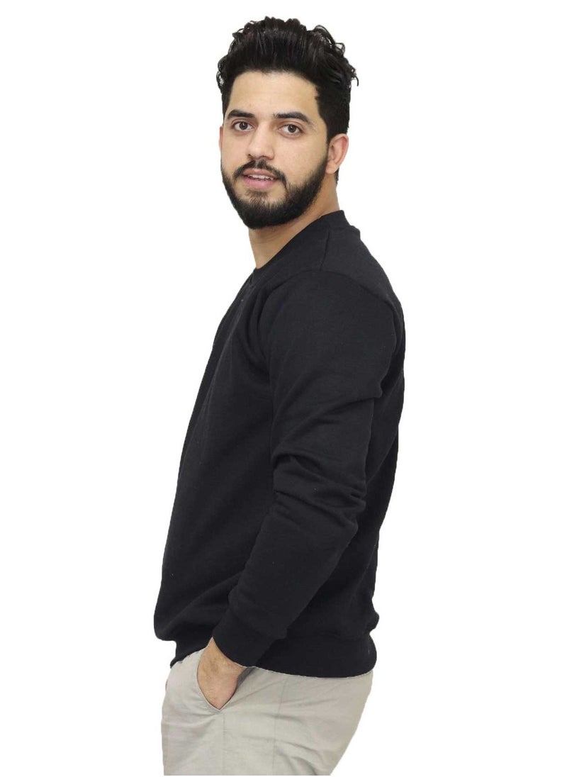 OneHand - OneHand Basic Casual Sweatshirt Cotton - Black - Image 1