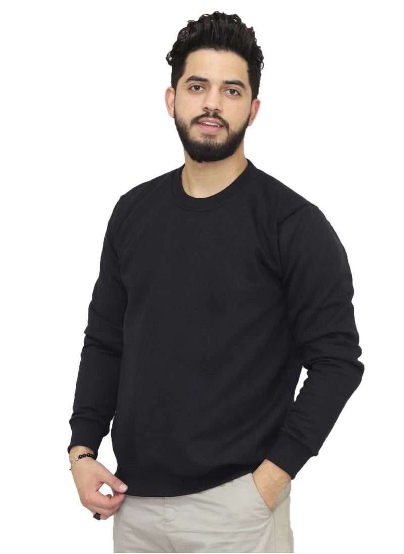 OneHand - OneHand Basic Casual Sweatshirt Cotton - Black - Image 1