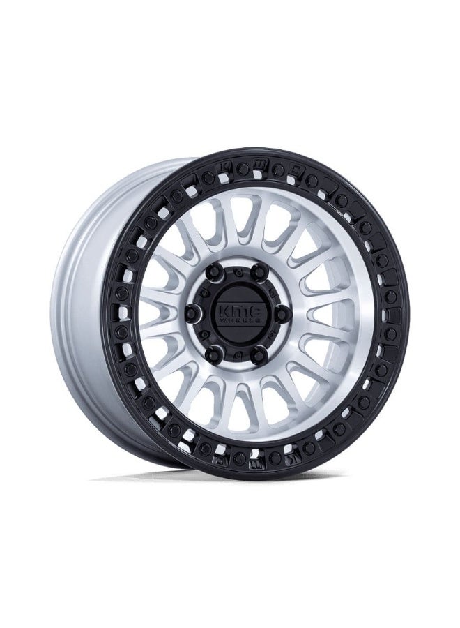 KMC KM552 IMS 17X8.5 6X139.7 ET25 CB106.1 MACHINED/MATTE BLACK LIP - Image 2