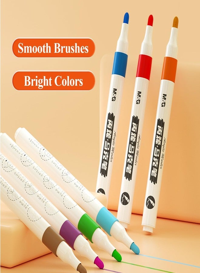 M&G 64 Colors Acrylic Paint Pens Markers with Medium Tip, Paint Markers for Rock Painting, Stone, Wood, Calligraphy, Canvas, Ceramic, Metal, Glass, DIY Crafts - Image 3