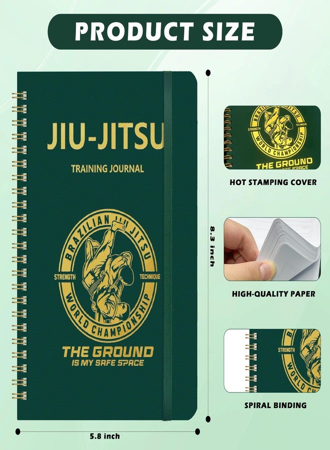 LKTHSEEK Jiu Jitsu Training Journal BJJ Notebook for Martial Arts 134 Pages PU Cover Spiral Bound A5 Size Planner Style Notebook to Log Techniques Goals and Rolling Notes Ideal for Gift - Image 2