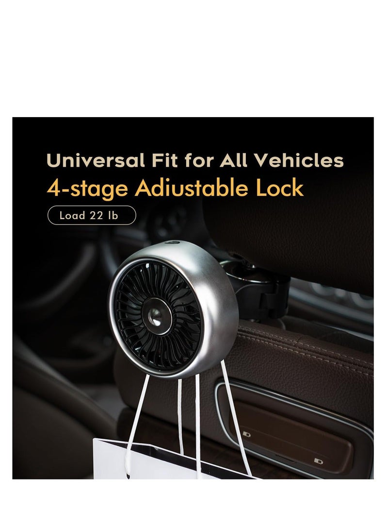 Car Seat Fan with LED Colorful Lights, Upgraded USB Fan for Car with Powerful Cooling, 3 Speeds Strong Wind, Brushless Motor, Adjustable Clip Electric Fan for SUV/RV/Truck/Sedan/Cruise/Office - Image 3