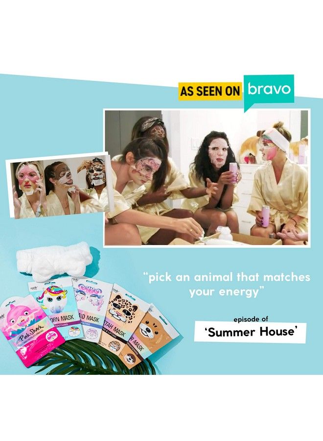 Epielle Character Sheet Masks : Animal Spa Mask : For All Skin Types : Spa gifts for women Birthday Party Gift for her kids Girls Night Skincare Party Stocking Stuffers (Assorted 12 pk) - Image 4