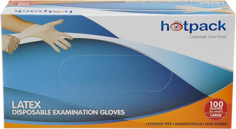Hotpack Powder-Free Latex Gloves (1, Large) - Image 3