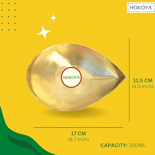 HOKOYA Pital Formal Diya Sets for Diwali / Dussehra / Evening Puja in Home / Mandir / Temple (X-Large, 4) - Image 3