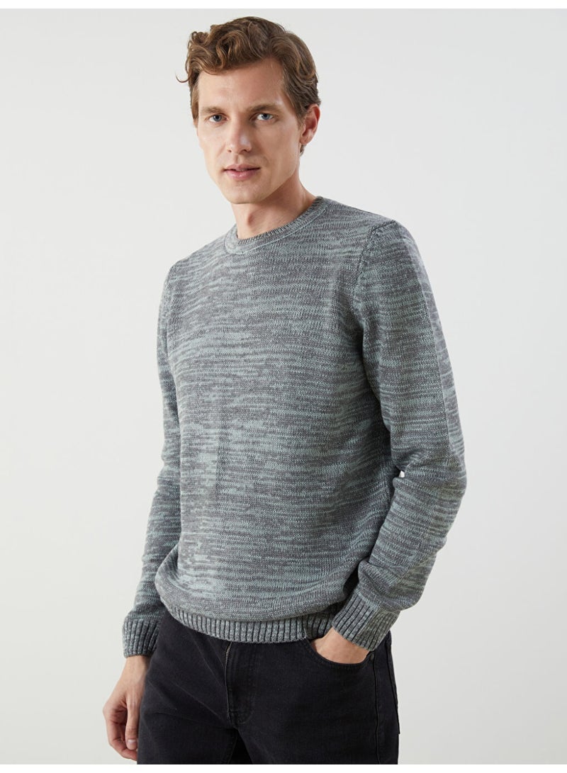 LC WAIKIKI Crew Neck Patterned Men's Knitwear Sweater - Image 2