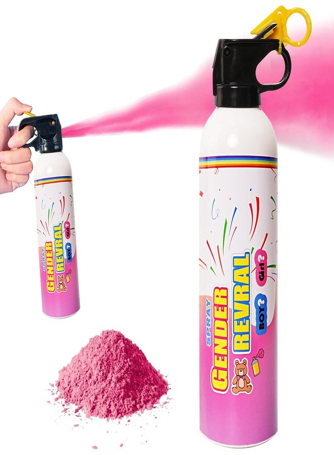 POPFRO Gender Reveal Creative Fire Extinguisher Party Baby Girl supplies 100% biodegradable Creative Party Decor Creative Gender Reveal (PINK 2 PCS) - Image 1