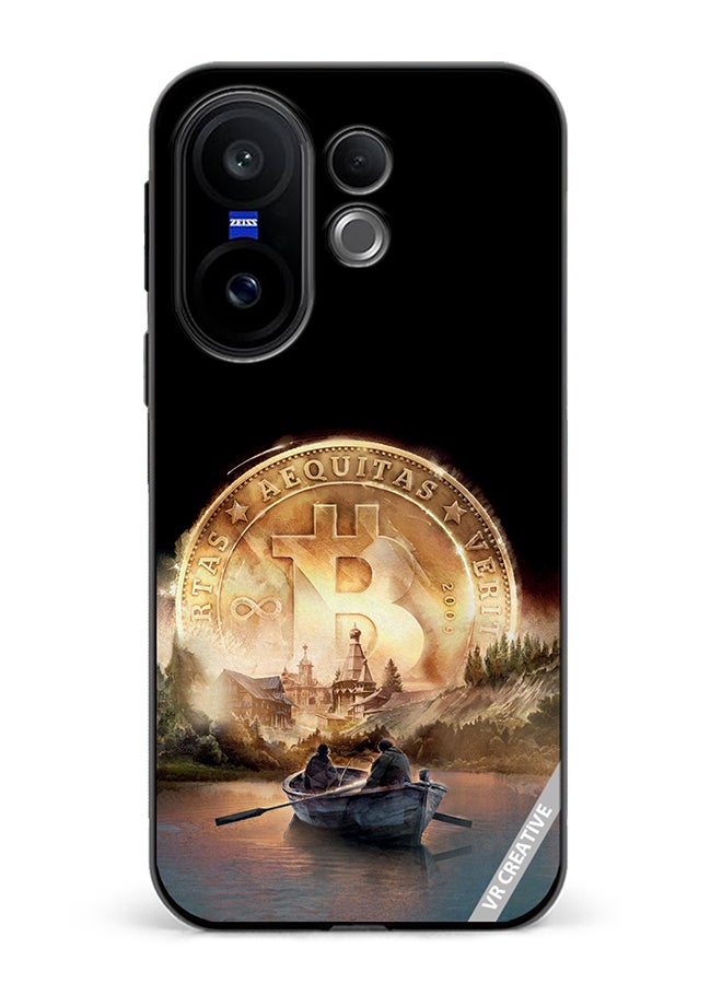 Protective Case Cover For Vivo X200 FE River Of Bitcoin Design Multicolour