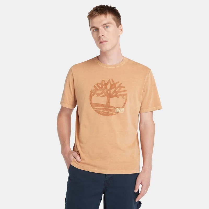 Timberland Men's Garment Dye Logo Graphic T-Shirt