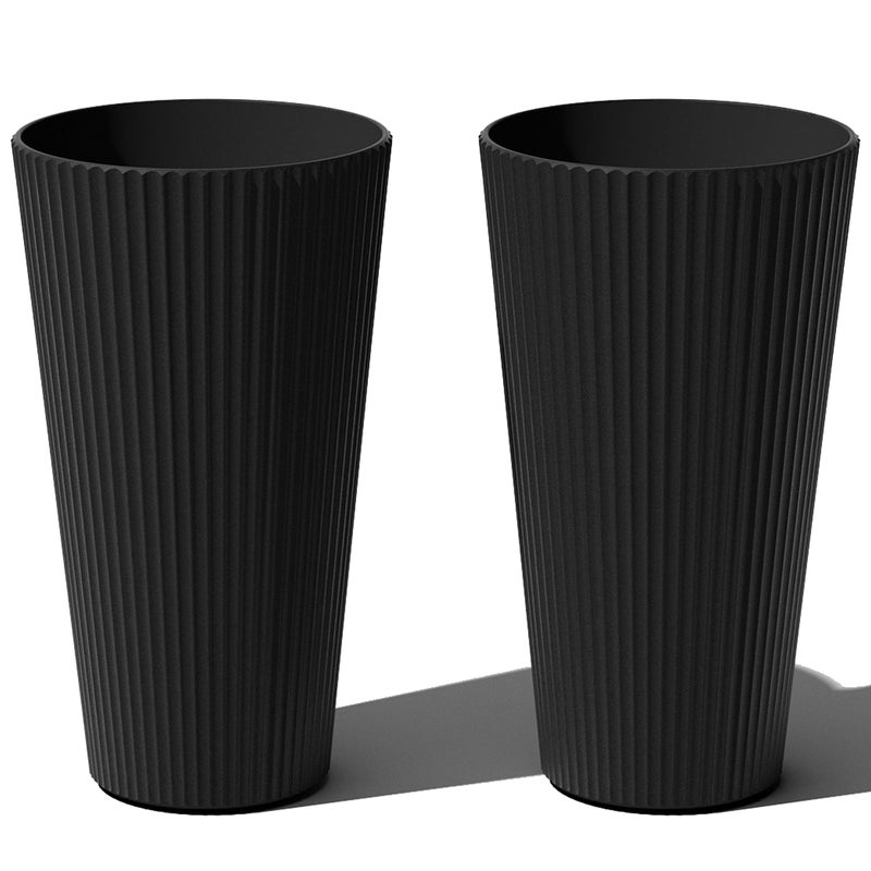 Veradek Demi Series Tall Planter for Porch Patio Backyard  Durable PlasticStone Composite Material  Modern Dcor for Tall Plants Grasses