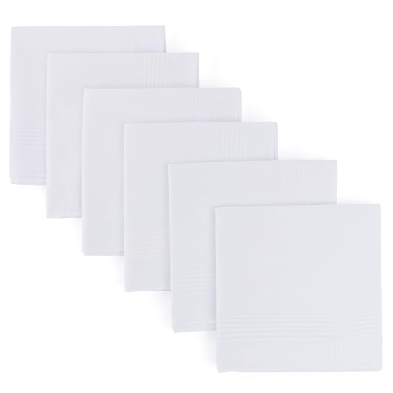 NIMeng Handkerchiefs for Men Pure Cotton Soft White Hanky Handkerchieves - Image 1