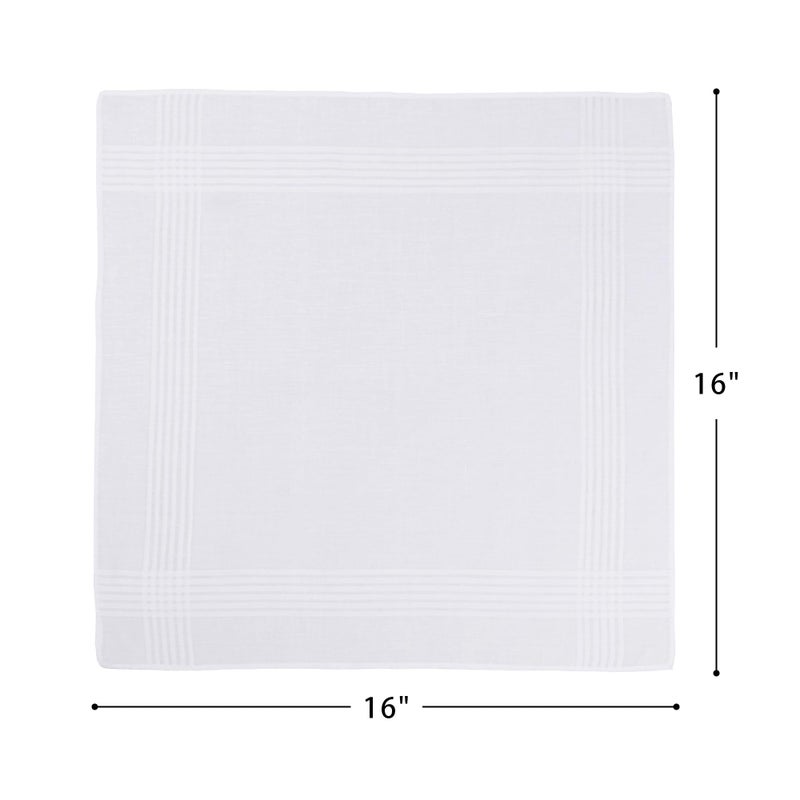 NIMeng Handkerchiefs for Men Pure Cotton Soft White Hanky Handkerchieves - Image 5