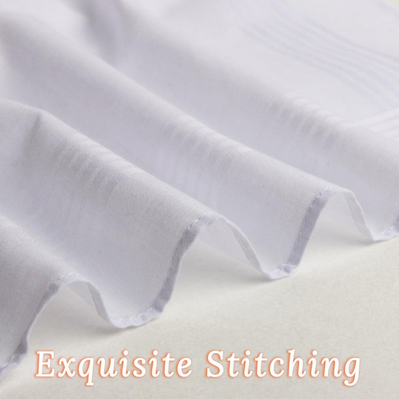 NIMeng Handkerchiefs for Men Pure Cotton Soft White Hanky Handkerchieves - Image 4
