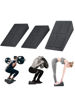 Squat Wedge Block Adjustable Non-Slip Squat Ramp Slant Board Calf Stretcher, Heavy Duty 3pcs Foam Foot Ankle Knee Stretcher Leg Extender, Incline Board Platform for Heel Elevated Squat and Calf Raise
