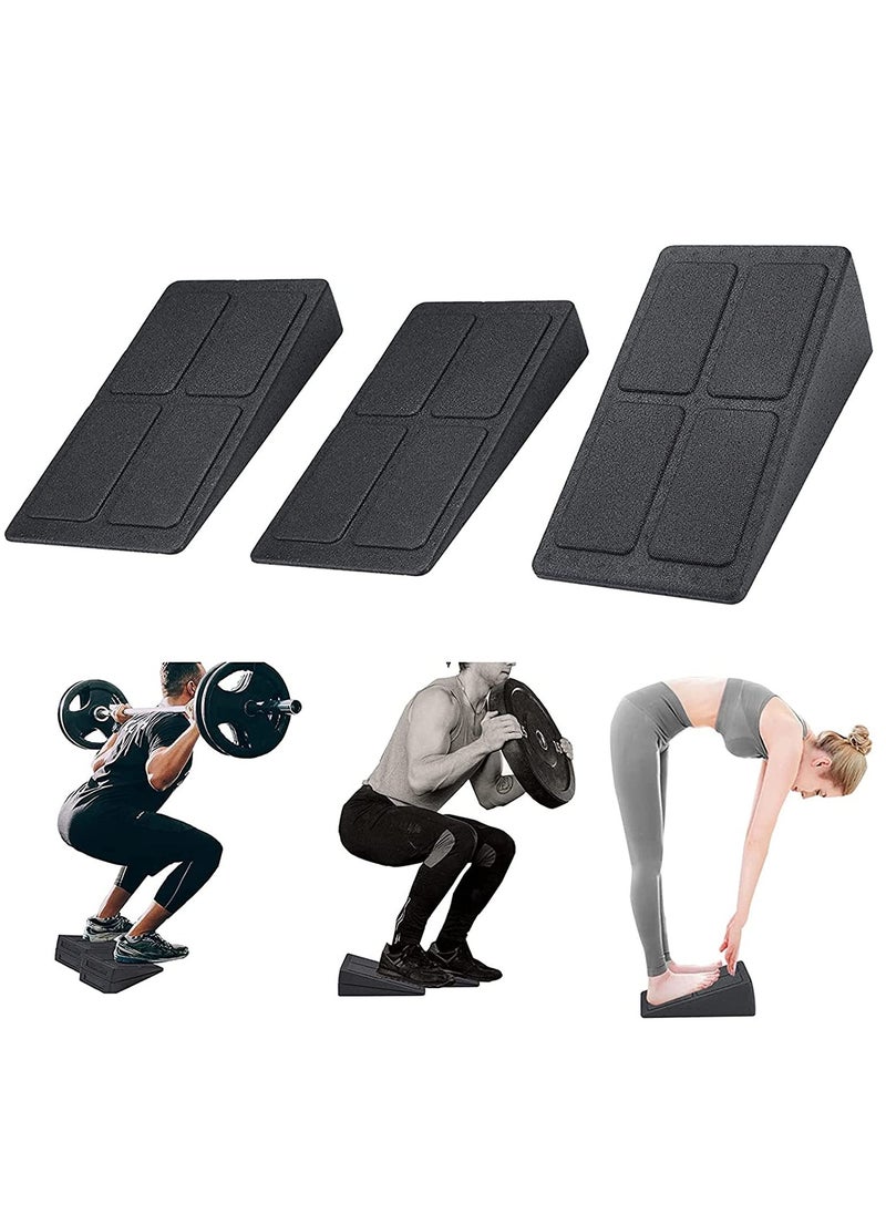 KASTWAVE - Squat Wedge Block Adjustable Non-Slip Squat Ramp Slant Board Calf Stretcher, Heavy Duty 3pcs Foam Foot Ankle Knee Stretcher Leg Extender, Incline Board Platform for Heel Elevated Squat and Calf Raise - Image 1