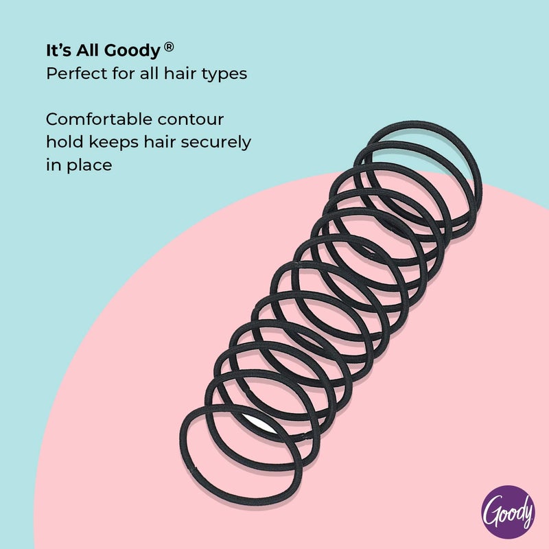 Goody Ouchless Hair Elastics â€“ No Pull, No Breakage, Tangle-Free Hold for Thick, Curly, Coily & Textured Hair â€“ 70 Count, Black, Long-Lasting Ponytail Holders for Women & Men - Image 3