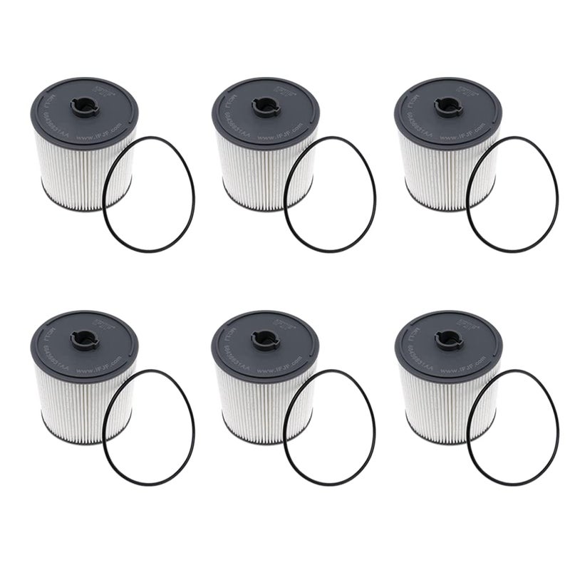 iFJF 68436631AA Fuel Filter Replacement for Ram 2500 3500 4500 5500 67L 20192022 Diesel Engine Ram 1500 2020 30L V6 EcoDiesel Frame Chassis Mounted PF46152 6Pcs