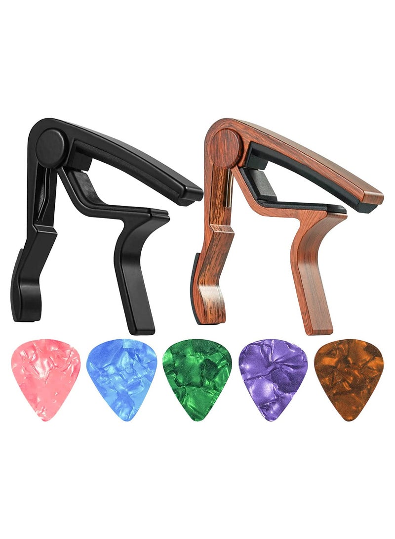 SOLARAE Guitar Capo, 2 pack Guitar Capo for Acoustic and Electric Guitar Accessories, Quick Change Acoustic Guitar Accessories for Acoustic, Electric Guitar, Ukulele, Bass - Image 5