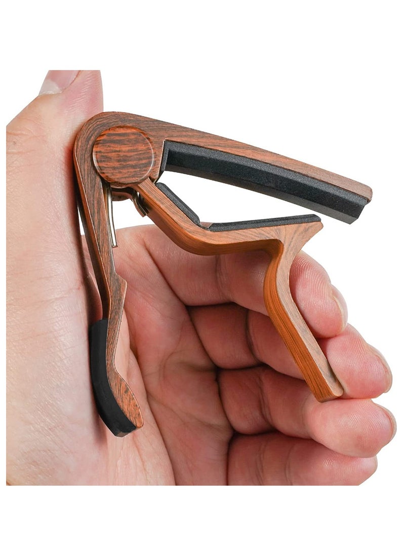 SOLARAE Guitar Capo, 2 pack Guitar Capo for Acoustic and Electric Guitar Accessories, Quick Change Acoustic Guitar Accessories for Acoustic, Electric Guitar, Ukulele, Bass - Image 4