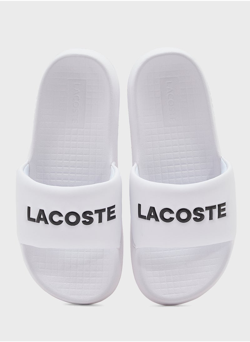LACOSTE Slides Croco 1.0 Single Strap Flip Flops  - Image 4