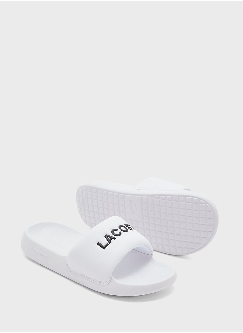 LACOSTE Slides Croco 1.0 Single Strap Flip Flops  - Image 3