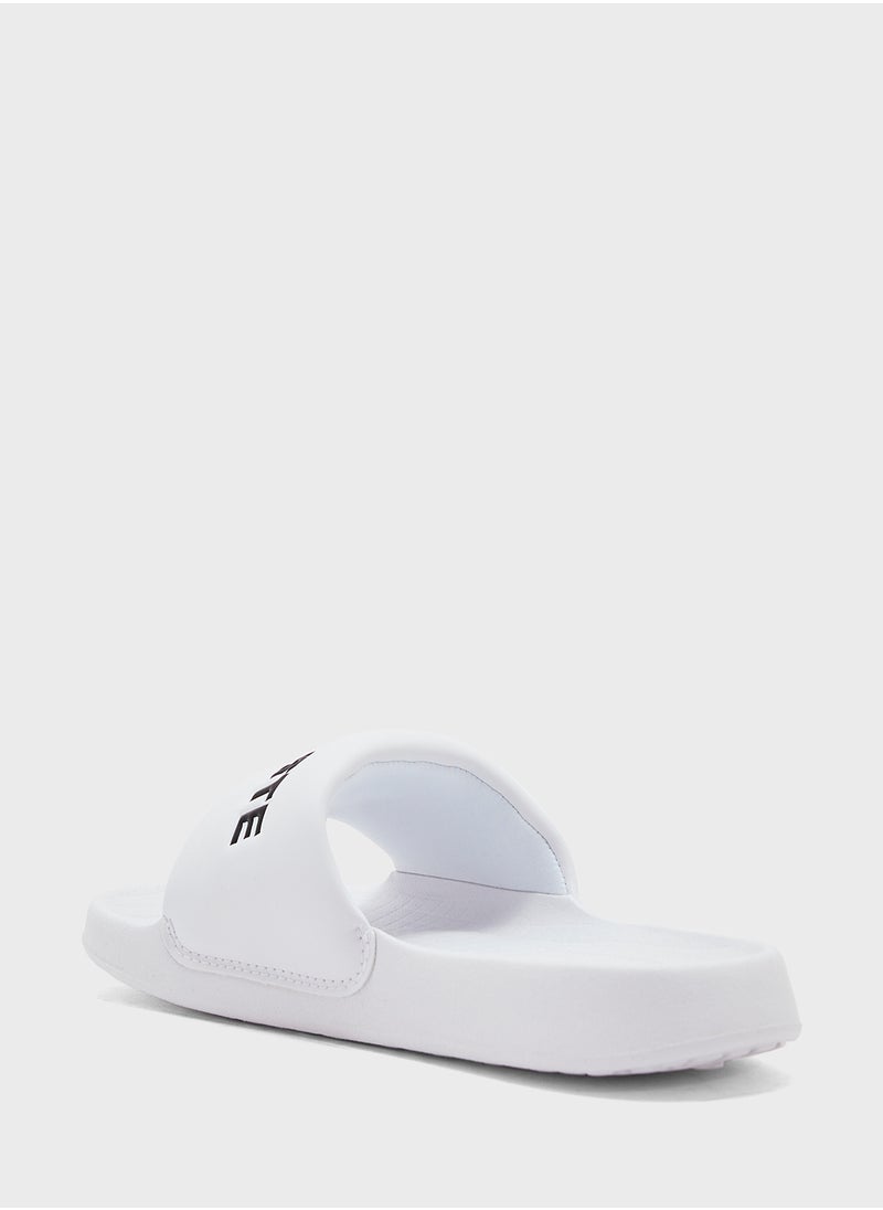 LACOSTE Slides Croco 1.0 Single Strap Flip Flops  - Image 2