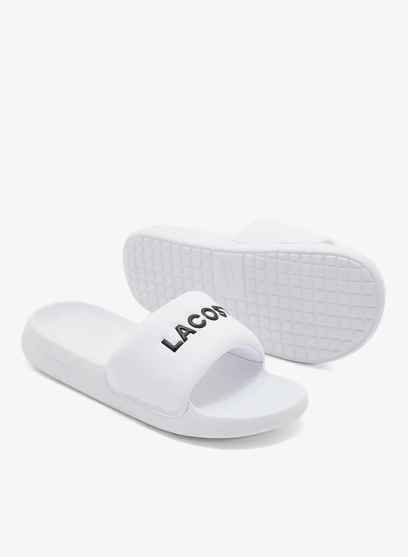 LACOSTE Slides Croco 1.0 Single Strap Flip Flops