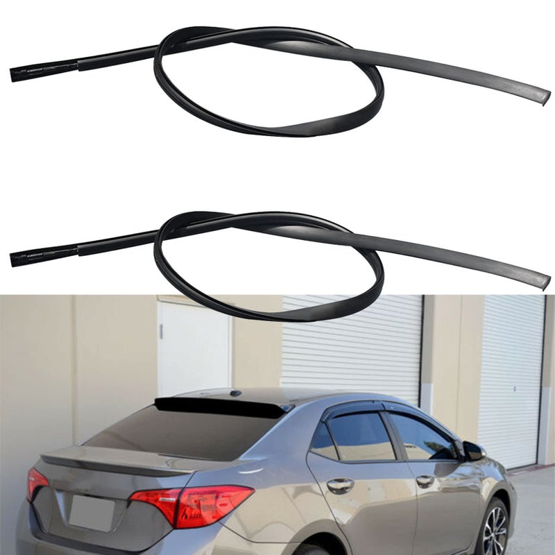 SEBLAFF Black Sealing Strip Roof Trim Molding Kit 2 Pcs Replacement for 20092013 Corolla