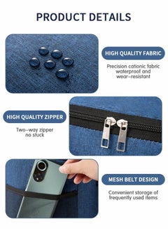 GROIC Portable Picnic Basket Large Capacity Lunch Bag Picnic Cooler Bag Insulated Picnic Basket, Picnic Cooler, Oxford Cloth Crossbody Portable Outdoor Picnic Bag Picnic Supplies Camping Accessories  - Image 3