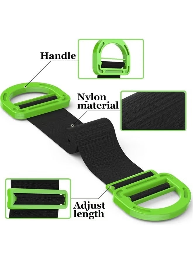 Adjustable mobile lifting straps with non-slip handles, carrying straps for furniture, boxes, mattresses, building materials, and other heavy and bulky items. - Image 4