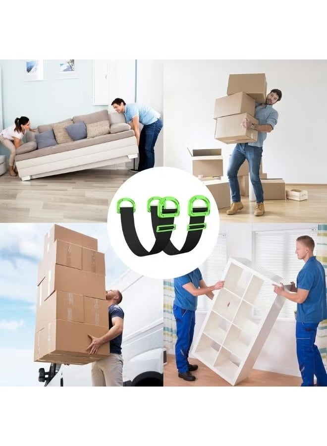 Adjustable mobile lifting straps with non-slip handles, carrying straps for furniture, boxes, mattresses, building materials, and other heavy and bulky items. - Image 5