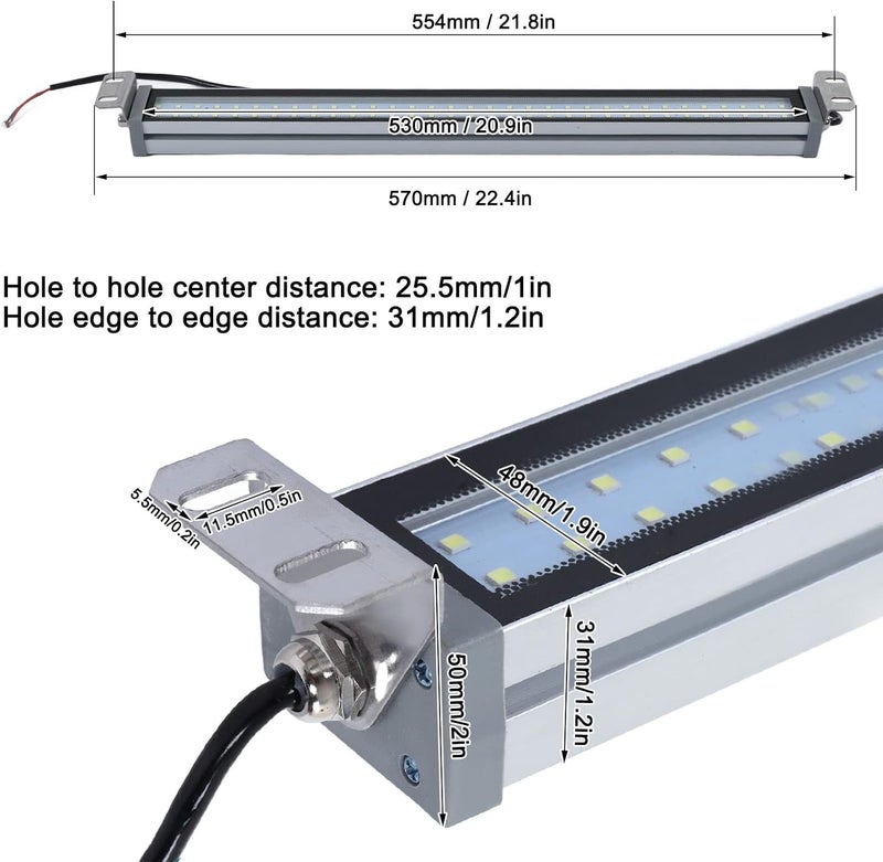 Explosion Proof Machine Tube Light IP67 Water Proof, 15W Aluminum Alloy Work Light, Low Heat Emission for CNC Machining Centers Industrial Equipment Lighting - Image 2