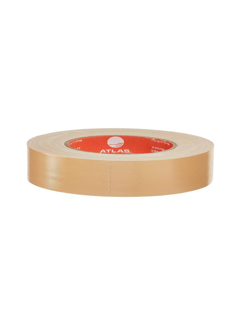 ATLAS 25-Meter Length Cloth Tape 1 Inch Wide Beige Colour - Image 1