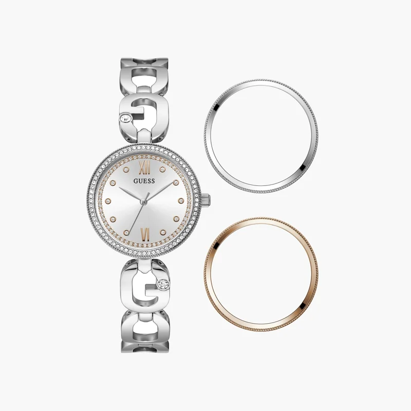 جس Silver Analog Watch for Women