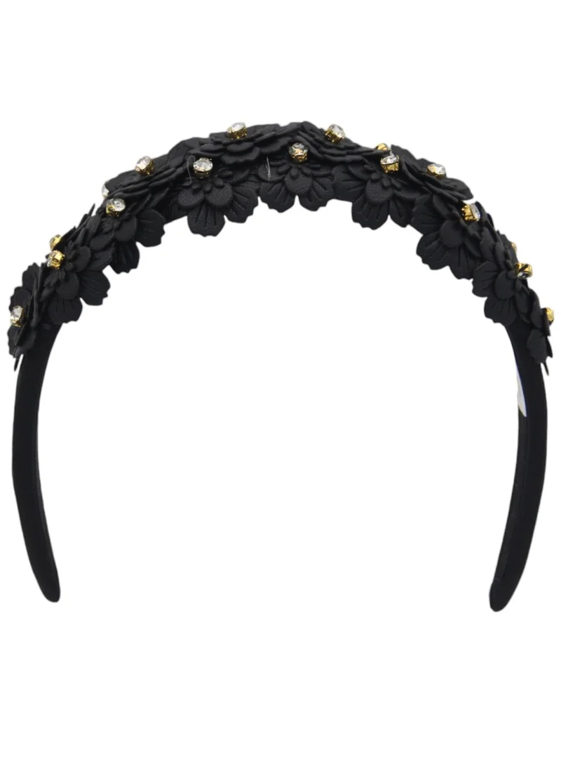 D'Daniela Headband Camomile For Women's and  Girls Dark Black