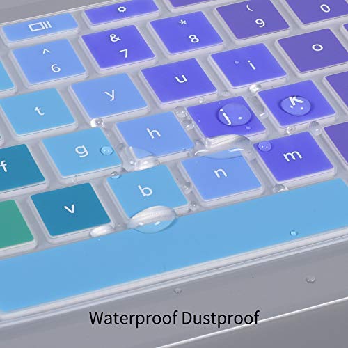 CaseBuy Colorful Keyboard Cover for HP 14 inch Chromebook 14-db 14-db0020nr / Chromebook 14-ca 14-ca061dx 14-ca064dx 14-ak Series, HP Chrome 14 G2 G3 G4 G5 Laptop, Rainbow - Image 4