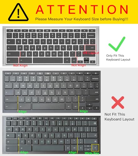 CaseBuy Colorful Keyboard Cover for HP 14 inch Chromebook 14-db 14-db0020nr / Chromebook 14-ca 14-ca061dx 14-ca064dx 14-ak Series, HP Chrome 14 G2 G3 G4 G5 Laptop, Rainbow - Image 2