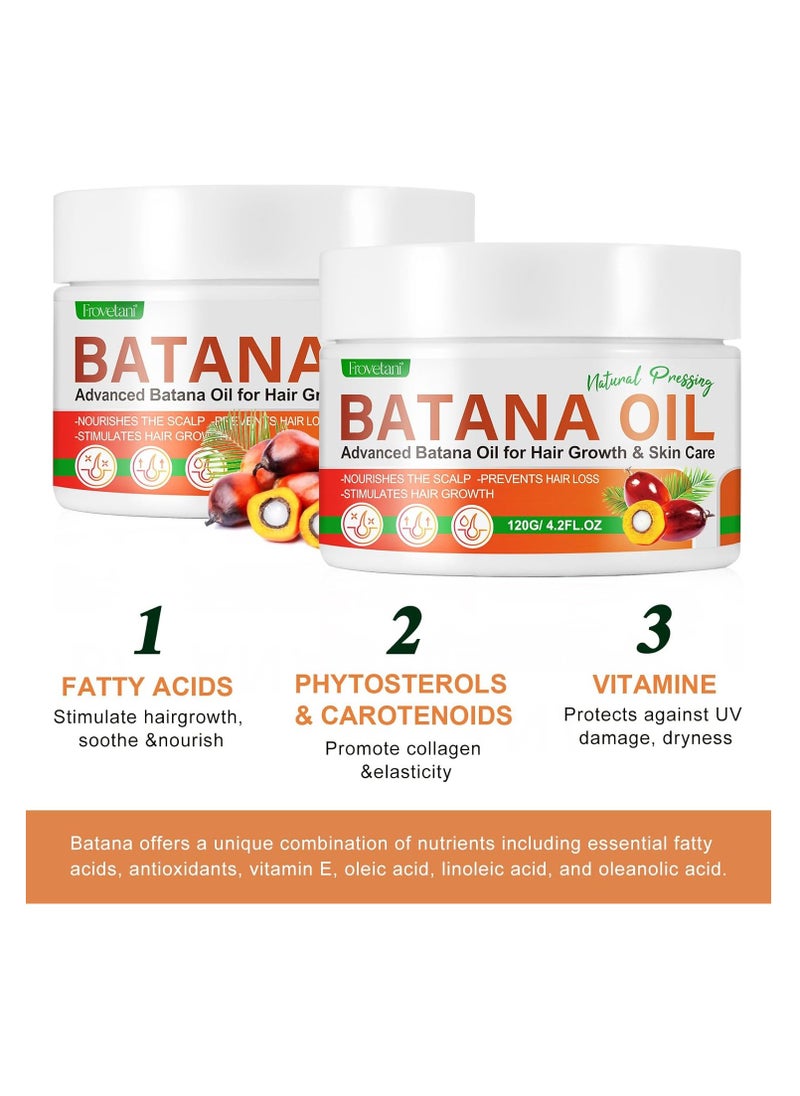 Frovetani Natural, Organic Pure Batana Oil from Honduras, 4.2oz - Unscented, Brown, Liquid, Unisex Adult, Damaged and Hair Growth, Hair Nourishing and Strengthening  - Image 4