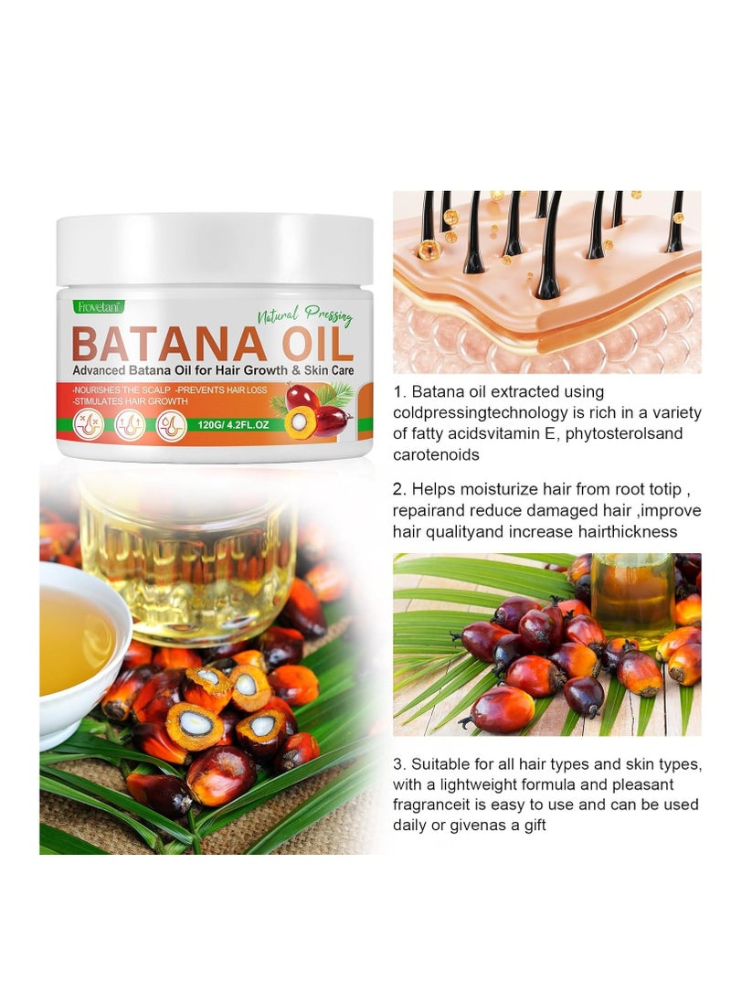 Frovetani Natural, Organic Pure Batana Oil from Honduras, 4.2oz - Unscented, Brown, Liquid, Unisex Adult, Damaged and Hair Growth, Hair Nourishing and Strengthening  - Image 5