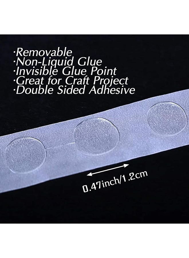 erorex 1000 Pieces Clear Glue Points Dots Double Sided Adhesive Removable For Balloons Craft Sticky - Image 2