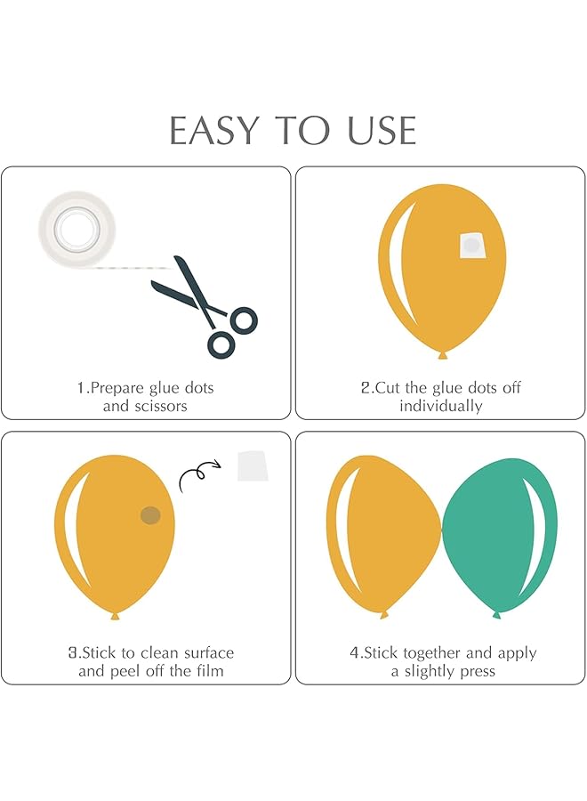 erorex 1000 Pieces Clear Glue Points Dots Double Sided Adhesive Removable For Balloons Craft Sticky - Image 3
