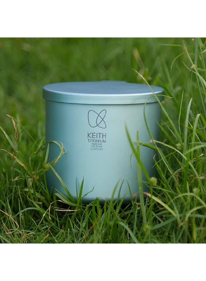 KEITH Titanium CC Colorful Mug Lake Cyan, Double-Wall Titanium Coffee Mug 400ml Lightweight Thermal Cup - Image 3