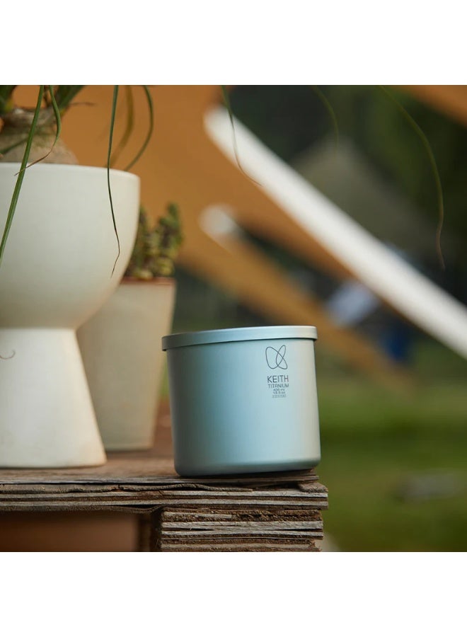 KEITH Titanium CC Colorful Mug Lake Cyan, Double-Wall Titanium Coffee Mug 400ml Lightweight Thermal Cup - Image 2