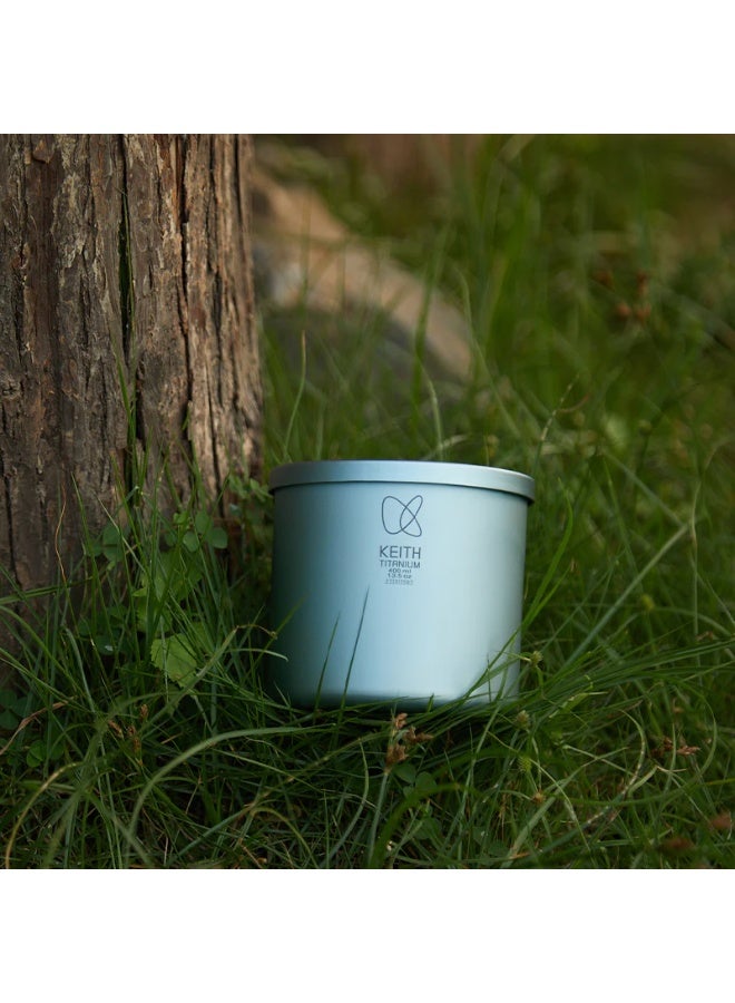 KEITH Titanium CC Colorful Mug Lake Cyan, Double-Wall Titanium Coffee Mug 400ml Lightweight Thermal Cup - Image 4